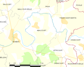 Mapa obce Abaucourt