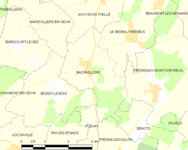Mapa obce Bachivillers