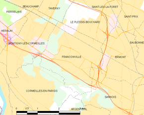 Poziția localității Franconville