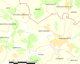 Mapa obce Saint-Gervais