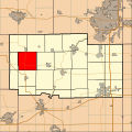 English: This is a map of Ogle County, Illinois, USA which highlights the location of Lincoln River Township.