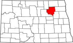 Map of North Dakota highlighting Ramsey County.svg