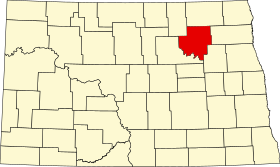 Map of North Dakota highlighting Ramsey County.svg