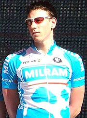 Markus Eichler, con el maillot del equipo en el Tour Down Under 2009