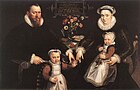 Портрет Антония Ансельмуса, его жена и их дети. 1577. Дерево, масло. Королевский музей изящных искусств, Брюссель