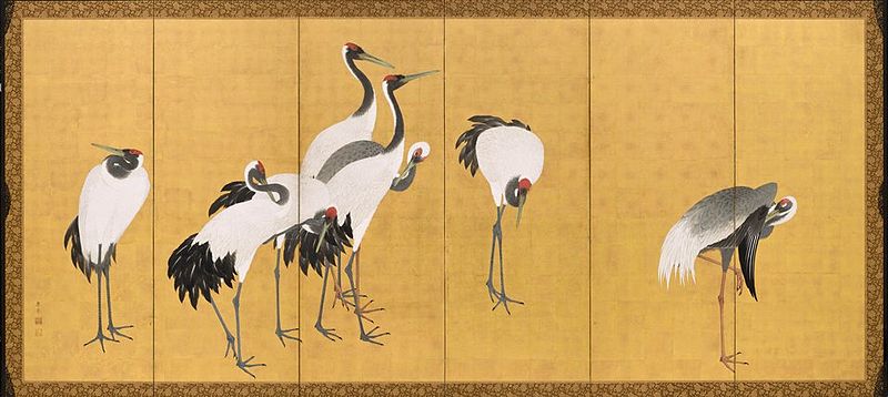 File:Maruyama Okyo, Cranes, 1772, Los Angeles County Museum of Art,.jpg