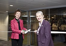 Mary Robinson (former President of Ireland) and librarian Elizabeth Chapman at the opening of the new Women's Library reading room at LSE, 12 March 2014 Mary Robinson and Elizabeth Chapman (13125515285).jpg