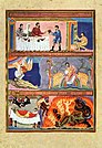 Dal Codex aureus Epternacensis: confronto fra il ricco Epulone ed il povero Lazzaro