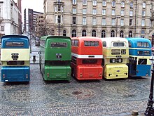 A distinctive feature (shared with the Daimler Fleetline) was the recess in the rear of the bodywork, required by the lift-up engine cover Merseyside PTE 40th anniversary event - DSC04820.JPG