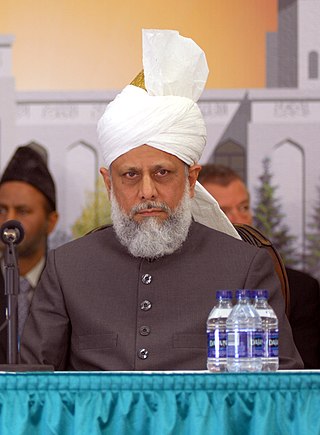 <span class="mw-page-title-main">Mirza Masroor Ahmad</span> Spiritual leader of the Ahmadiyya Muslim Community