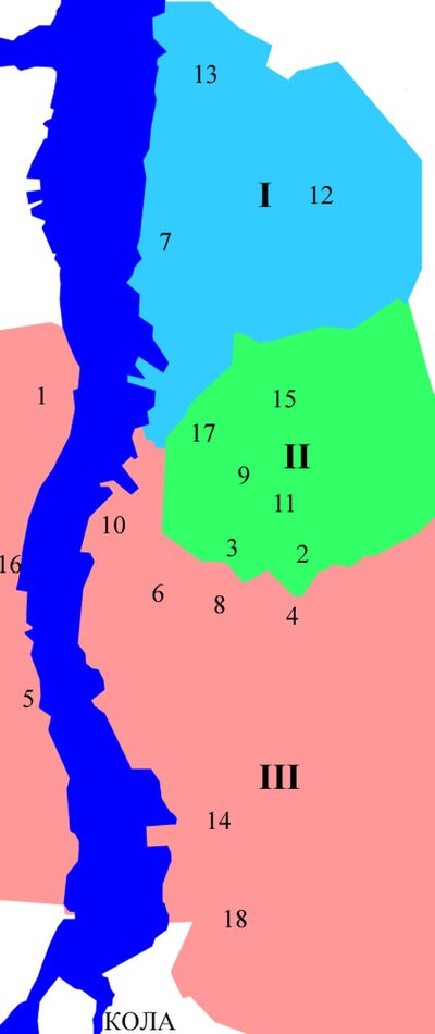 Районы мурманска. Мурманск административное деление. Округа Мурманска на карте города. Карта округов Мурманска. Деление Мурманска на административные округа.