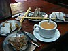 Tea and snacks at a tea house