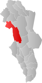 Mapa do condado de Hedmark com Stor-Elvdal em destaque.