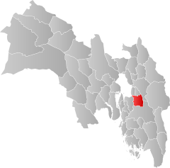 Ubicación del municipio en la provincia de Viken