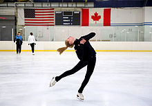 A figure skater pictured at the Clearwater Ice Arena