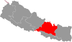 Posizione della provincia di Bagmati in Nepal