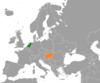 Location map for Hungary and the Netherlands.