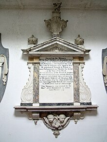 Memorial de Nicholas Herbert na Igreja de St Andrew, Little Glemham.jpg