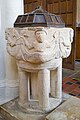 Norman font, St George's Church, Anstey