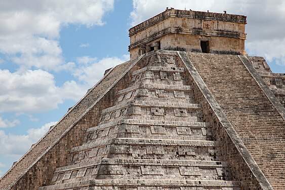 Steps of Kukulcán temple in Chichen Itza, Mexico