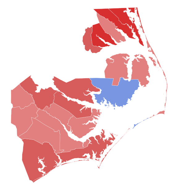 File:North Carolina's 3rd Congressional District Election Map Simple.svg