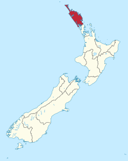 Map showing the location of the Region in New Zealand