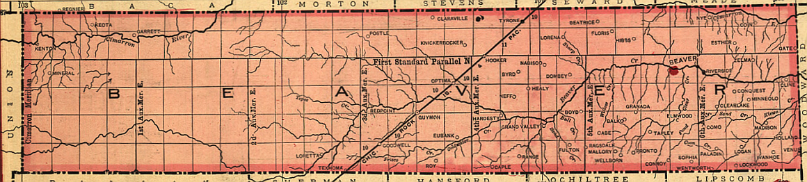 Beaver County encompassed the whole Panhandle from 1890 until statehood.