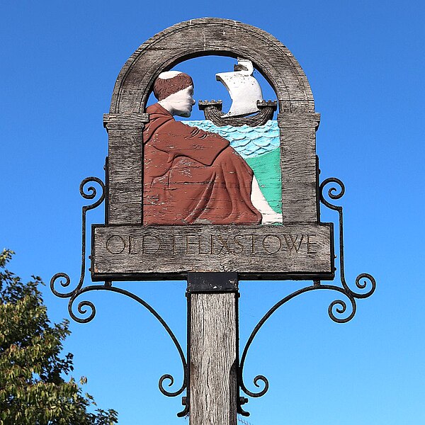 File:Old Felixstowe Village Sign.jpg