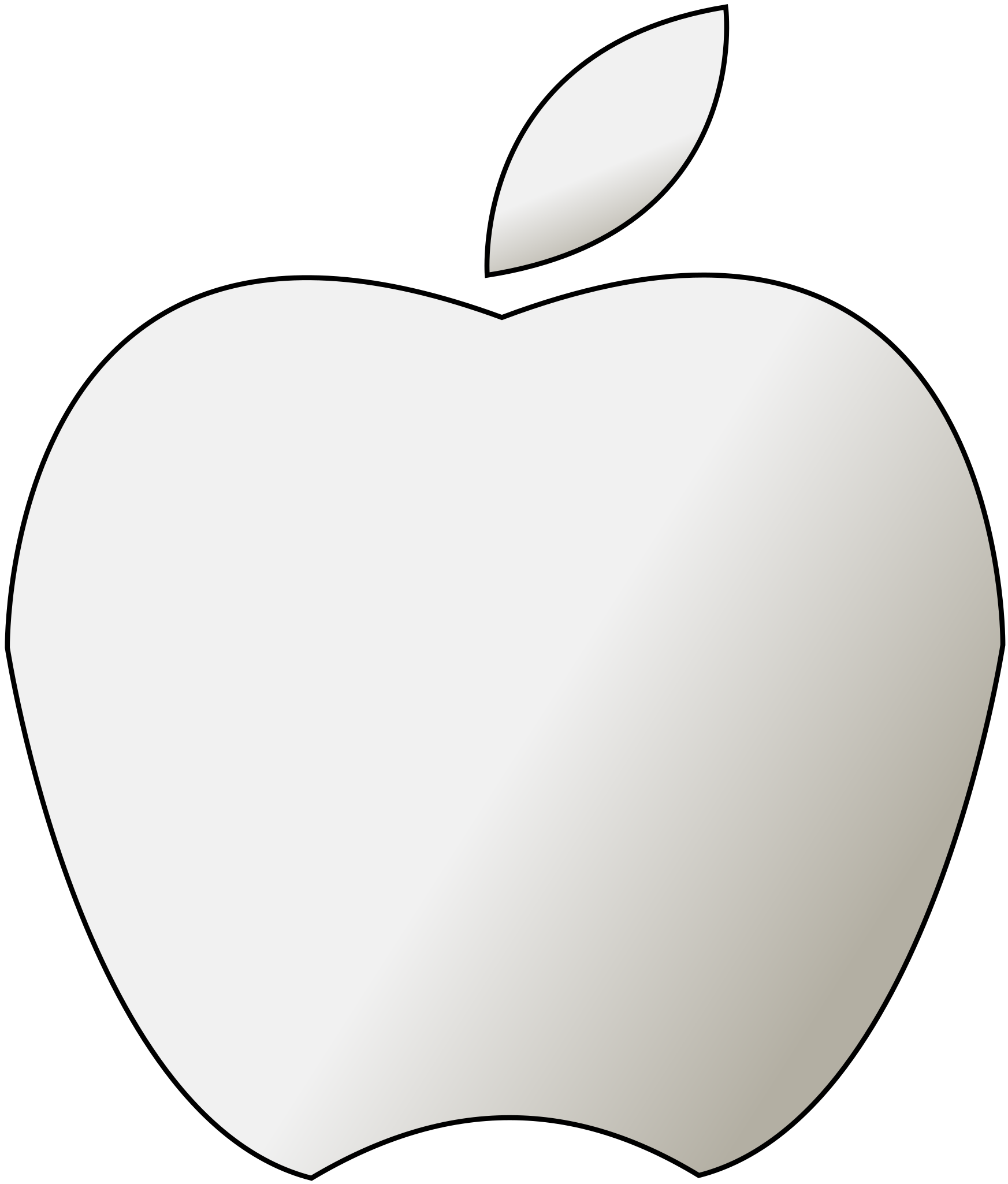 black apple logo