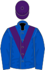 Королевский синий, фиолетовый шеврон, фиолетовый колпак