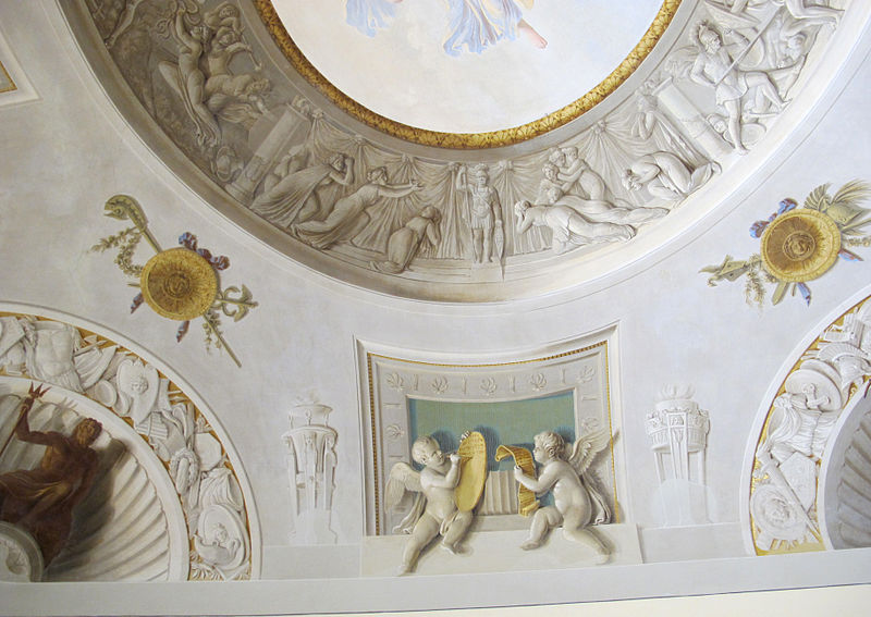File:Palazzo delle cento finestre, primo piano, sala E, volta con affreschi di luigi catani 05.JPG