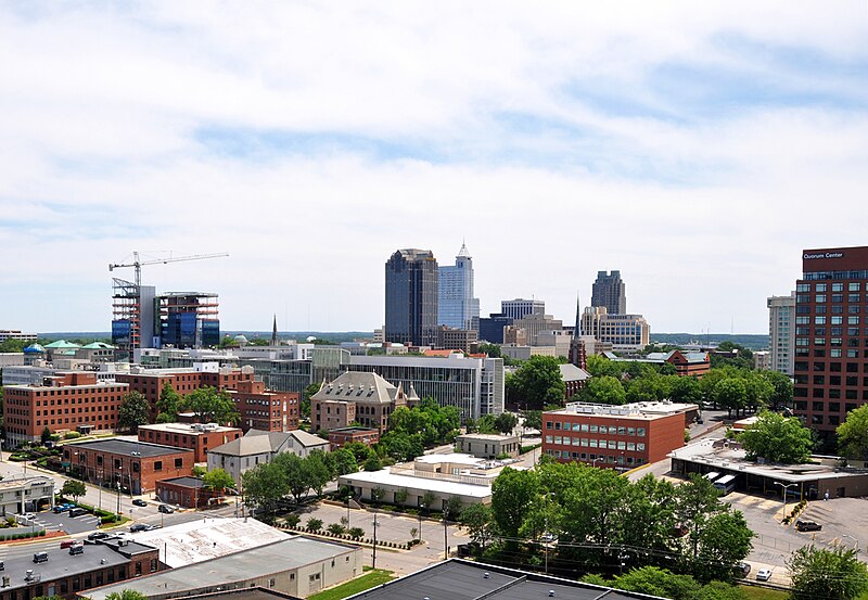 File:Partial view of Raleigh, North Carolina's growing skyline -- 19 May 2012.jpg