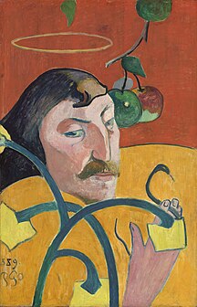 Self-Portrait with Halo and Snake by Gauguin (created by Paul Gauguin; nominated by Crisco 1492)