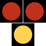 Diagram of the signal head of a HAWK beacon Pedestrian Hybrid Beacon - Diagram.svg