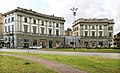 Circle buildings in Piazza Beccaria