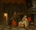 Pieter de Hooch - Kvinne og barn med tjenestepike - Google Art Project.jpg