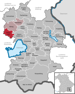 Läget för Pittenhart i Landkreis Traunstein