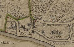 Vue sur le plan du terroir de Saint-Denis en 1707.