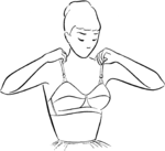 7. Put the brassiere on correctly for a better fit.
