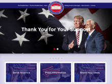 The Trump transition website launched on the evening of November 9, 2016 President Elect Donald J. Trump website.png