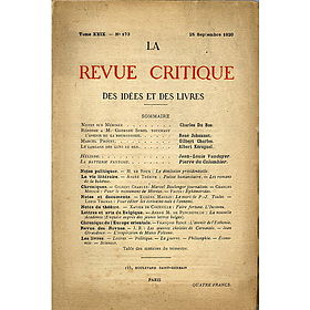 Revue critique des idées et des livres — Wikipédia