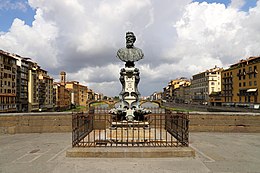 Raffaello Romanelli, monumento a Benvenuto Cellini, 1901, 01 com base de Egisto Orlandini.jpg