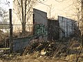 rear wall remnant with gate leading to the former death strip (in front) at Chausseestraße