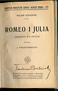 William Shakespeare Romeo i Julia (tłum. Paszkowski)