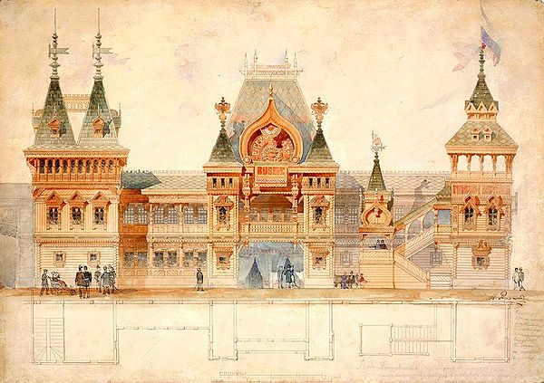 Ivan Ropet's design for Russia's pavilion at the exhibition