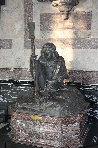 Le Chef de Tribu, Ward's Salon gold medal-winning sculpture of 1908, in the Royal Museum for Central Africa, Tervuren