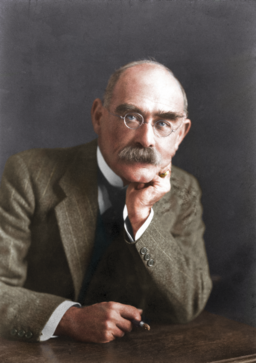 Rudyard Kipling, by Elliott & Fry (colorized)