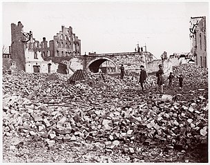 Ruins at end of Richmond and Petersburg Railroad Bridge, Richmond