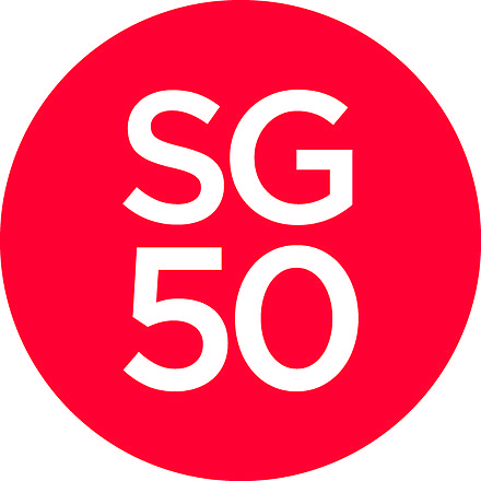The Singapore50 logo representing the golden jubilee celebrations.