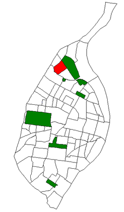 Localização (vermelho) de Walnut Park East em St. Louis